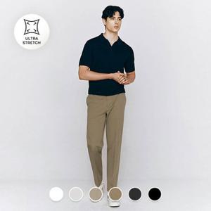 [백화점][지오다노] 남성 여름 테이퍼드핏 사방스판 히든밴딩 치노 팬츠 면바지 115526