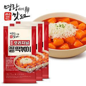 명랑핫도그 명랑 오리지널 쌀 떡볶이 450g, 3팩