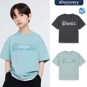 [백화점]디스커버리키즈 DKRS79063 키즈 프레시벤트 레이어드 반팔티셔츠