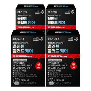 종근당 혈행건강 프로젝트365 올인원 블러드 케어 바나바잎 60캡슐, 4개
