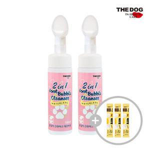 더독 2in1 풋 버블 클렌져 130ml 2개 + 계란찜 맛별 1개 총 3개