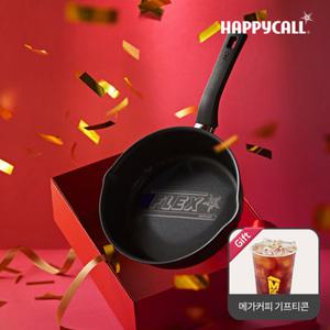 [리뷰후기+메가커피 기프티콘 증정] 해피콜 플렉스팬 IH 와이드 인덕션 후라이팬 22cm(매트블랙)