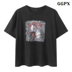 [GGPX] 프린팅 라운드넥 데일리 반팔 티셔츠 (GQBLW031D)