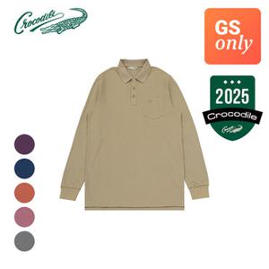 [GS단독] 25FW 신상 크로커다일 공식 에센셜 로고 긴팔 카라티