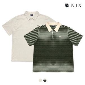 [NIX]유니) 와펜 테리 카라 반팔 티셔츠(FNRMCTC752P)