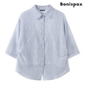 [보니스팍스] 백 포인트 썸머 7부 반팔 셔츠 (XQ2BA034L0)