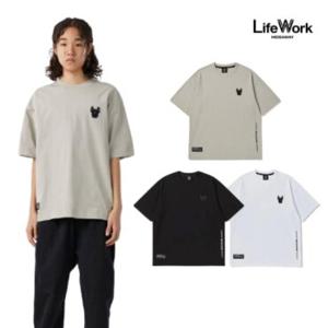 [라이프워크] 공용) 수피마 로고 반팔 티셔츠_LW245TS910