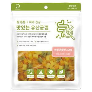 맛있는 유산균껌 연어혼합 300g 강아지간식