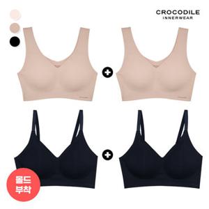 [크로커다일] 뉴 라이크라 쉘론 몰드부착 V넥/스트랩 심리스브라1+ 1 택1