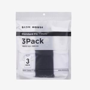 (택가29,900원)[베이직하우스](3PACK) 순면 라운드넥 반팔티셔츠