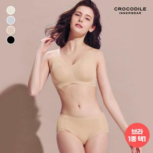 [크로커다일] 소프티 몰드부착 스트랩 심리스브라 1종 택1