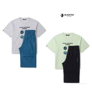 [백화점]블랙야크키즈 택가109000원 래드패치냉감반팔세트OV