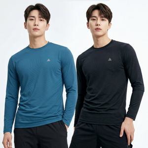[2장세트] 쿨가이 남성 냉감 라운드 이너 긴팔 티셔츠(M6OPST32)