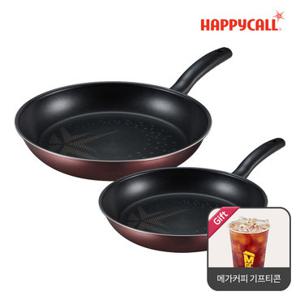 [리뷰후기+메가커피 기프티콘 증정] 해피콜 올 뉴 컴포트 다이아몬드 IH 인덕션 후라이팬 2종 A세트(24팬+28팬)
