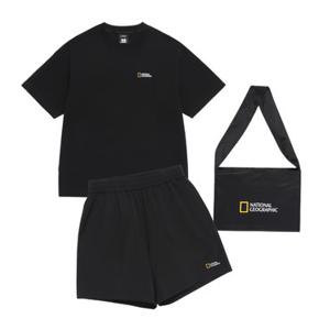 내셔널지오그래픽 N262UPB900 반팔 반바지 미니백 3PCS 세트 BLACK