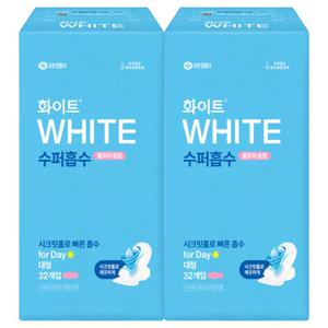 [백화점][화이트]수퍼흡수 대형 32p 2개+증정 2P 2개