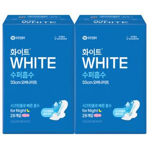 [백화점][화이트]수퍼흡수오버나이트28p2개+증정2px2개