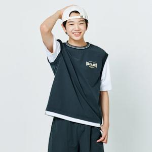 [소이] 남자 여름이월 5부 레이어드 쿨스판 조끼티(25M1707)