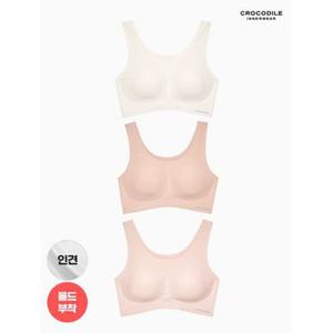 [크로커다일 이너웨어]라이크라 인견쉘론 U넥 심리스 브라 3종