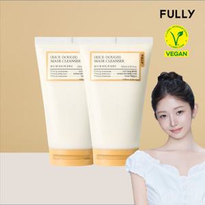 풀리 쌀 반죽 팩 클렌저 130ml 2개 / 쌀겨수 저자극 약산성 영양 보습 케어
