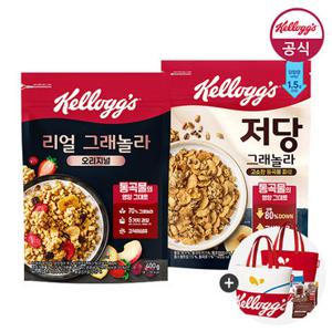 켈로그 시리얼 저당 그래놀라 360g + 리얼 그래놀라 400g + 미니 40g + 타포린