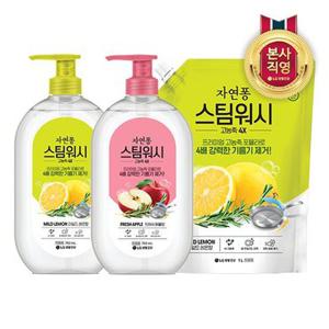 자연퐁 스팀워시 주방세제 3개 (8종택1)