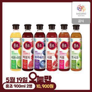 청정원 홍초900ml 6종 2개 골라담기