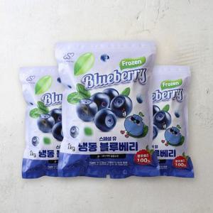 스페셜유 미국 프리미엄 A등급 냉동블루베리 1kg 3팩(IQF 급속 개별 냉동)
