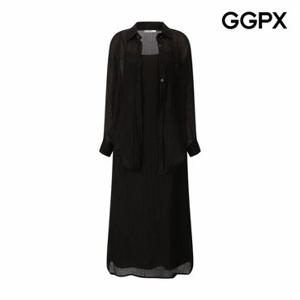 [GGPX] 썸머 시스루 셔츠 세트 뷔스티에 원피스 (GQ4ST013F)