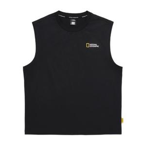 내셔널지오그래픽 N252MTS093 크로우 COOL MAX 레터링 세미오버핏 민소매 티셔츠 CARBON B