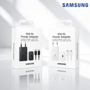 삼성전자 정품 15W PD 고속충전기 USB CTOC 1m케이블 포함 C타입 충전기 갤럭시S25 S24 S23 아이폰 호환 EP-T1510X N