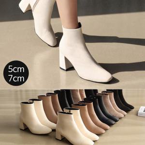 [바닐라슈] 국내명품수제 퍼펙 마이니 베이직 앵클부츠(5cm,7cm)