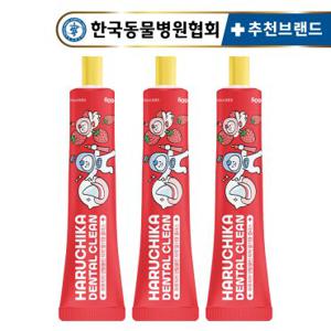 펫생각 하루치카 바르는 강아지 치약 딸기향 60g 3개