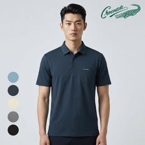 [크로커다일] 나일론 메쉬조직 카라 티셔츠 CDAA9TP2704
