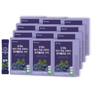 유기농 NFC 착즙 100% 블루베리즙 스틱 14포 12박스