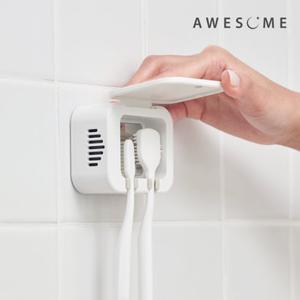 어썸 무선 2구 UV-C LED 히팅건조 가정용 휴대용 충전식 칫솔살균기 ATS-2000
