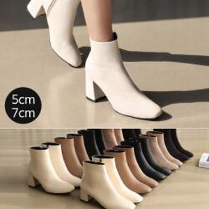 [바닐라슈] 국내명품수제 퍼펙 마이니 베이직 앵클부츠(5cm,7cm)