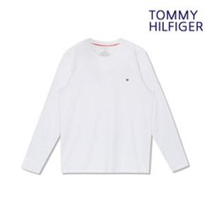 타미힐피거 긴팔티셔츠 스몰로고 화이트 09T3118-100
