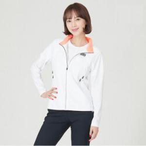 여성 트리코트 집업 자켓 (화이트) P21WZ5131-WH