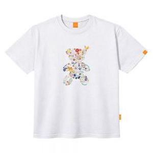 엘라모 플라워베어 반팔 티셔츠 남녀공용 빅사이즈 S~4XL