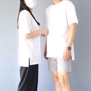 알베테 남여공용 옆트임 레이어드 반팔티셔츠 빅사이즈 3XL까지
