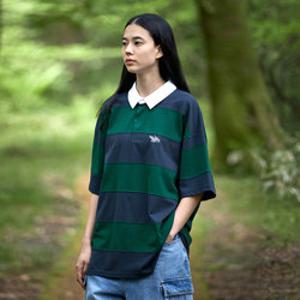플루크 스트라이프 컷 럭비 카라 티셔츠 FPK101 / 1color W