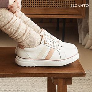 엘칸토 마쯔 여성 소가죽 밴딩 스니커즈 3.5cm LCWS37M339