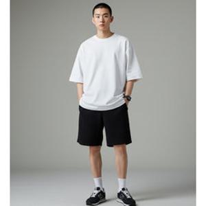 알베테 남여공용 밴딩 트레이닝 반바지 삼단쭈리 밴딩반바지