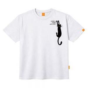 엘라모 검은고양이 반팔 티셔츠 남녀공용 빅사이즈 S~4XL