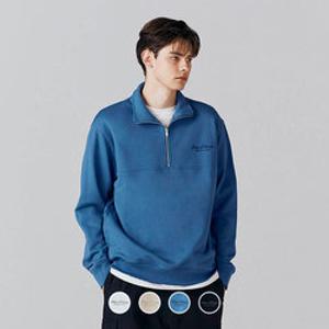 [지오다노/본사] 024561 프린트 테리 목넥 하프집업 풀오버