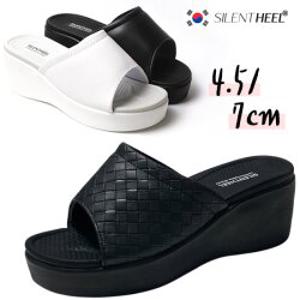 4.5/7cm 이중쿠션 키높이 통굽 슬리퍼 사무실 간호사 실내화 6종