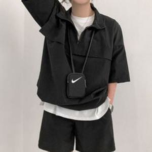 여성 아노락 상하의 세트 반집업 허리밴딩 여름 셋업