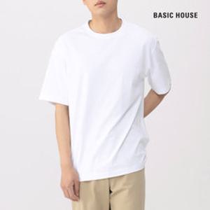 [베이직하우스](2PACK) 순면 릴렉스핏 라운드넥 반팔 2팩 LATS0107