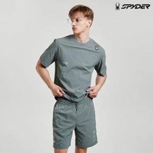 [스파이더] 남성 에어리 피스테 우븐 4.5부 반바지 SPJMCNTR306MDKH